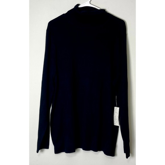 Chico's Sweater Women 4 Black Mock Neck Long Sleeve‎ Pullover Knitwear Top - Picture 1 of 14